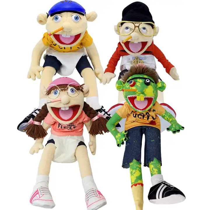 Jeffy Boy Plush Hand Puppet Kids Doll Action Figure Funny Party