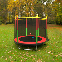 Trampolín Redondo de 10 pies, 12 pies y 14 pies para Exteriores con Red de Protección, Seguro y Suave para Niños y Adultos
