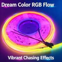 Bande LED COB RVB adressable WS2811 DC 24V, 420 LED/m, 10 mm, flexible, effet de poursuite de couleur, ruban lumineux à pixels