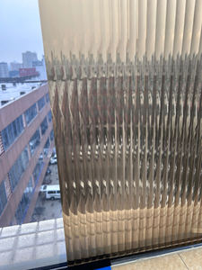 Film décoratif pour fenêtre moderne texturé 3D à effet cannelé, auto-adhésif, teinté givré pour les portes <span class=keywords><strong>en</strong></span> verre de la salle de bain et de la chambre - Product Image 2