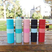 Termo de Acero Inoxidable de Boca Ancha de 450ml/700ml con Aislamiento al Vacío y Diseño de Goma, Apto para Lavavajillas, para Yerba Mate Argentina