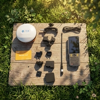 Récepteur GNSS RTK Q800 (unité de base et unité mobile), traceur de position haute précision pour la cartographie des terres agricoles et la levée topographique cadastrale
