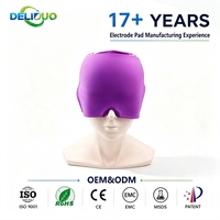 Bandeau de compression chaude/froide en gel lesté pour la tête, en tissu personnalisé, pour le soulagement des migraines, fournisseur de produits de santé et de vente au détail