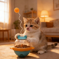 Balle interactive distributrice de friandises pour chat, jouet de puzzle pour chien, distributeur lento d'aliments, activité intérieure, anti-ennui, produits pour animaux de compagnie