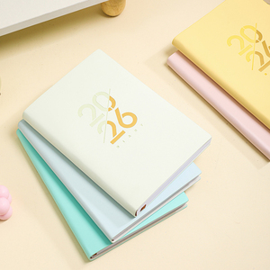 Agenda Diaria YUFINO 2026 A5 de PU, Cuaderno Almanaque, Costura con Hilo de Cuero Multicolor, Logotipo Personalizado Impreso, Calendario - Product Image 6