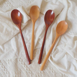 ช้อนตักซุปสไตล์เกาหลีแบบญี่ปุ่นขนาด9นิ้วช้อนไม้ใส่อินเทอร์<span class=keywords><strong>เน็ต</strong></span>ยอดนิยมมีด้ามยาวมีโลโก้ - Product Image 4