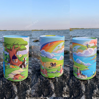 Urne en carton biodégradable écologique, tube de diffusion en papier, cendres de crémation pour animaux de compagnie, pont arc-en-ciel, urne pour animaux de compagnie