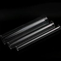 Tiantian — Tube carré en plastique acrylique clair, Transparent, haut, grand diamètre, plastique acrylique