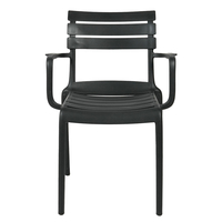 Fauteuil en plastique PP avec dossier à lattes, empilable, pour salle à manger, terrasse, jardin, restaurant, café
