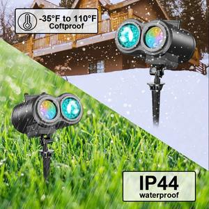 Luces de Proyector para Exteriores de Halloween y Navidad, Resistentes al Agua, con Doble Tubo y 12 Diapositivas con Control Remoto, Lámpara de Ondas Oceánicas 3D para el Hogar y las Fiestas - Product Image 4