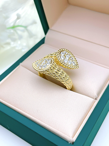 Anillo abierto de oro estilo <span class=keywords><strong>Instagram</strong></span> moderno y versátil con incrustaciones de diamantes de carbono de plata 925 europea y americana - Product Image 4