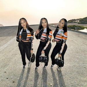 Nouvelle Tendance Automne 2026 – Blouson Moto Femme Printemps 2023 en Cuir PU, Col Montant, Fermeture Éclair, Motif Imprimé - Product Image 3