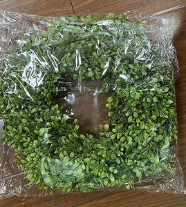 <strong>Spring</strong> Green Artificial Boxwood <strong>Wreath</strong> Decorative Faux Wall Boxwood <strong>Wreath</strong> Greenery Leaves Boxwood <strong>Wreath</strong> for Door - Product Image 5