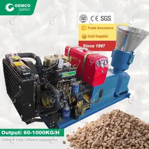 Reputasi Terbaik GEMCO Mini Flat Die Hay Mesin Pelet Bagasse Kecil untuk Membuat Kayu Pinus, Biomas, Serbuk Gergaji, Pelet Kertas