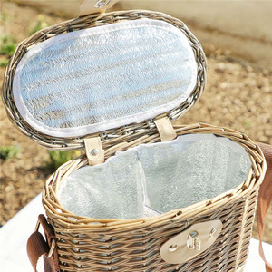 Grand pique-nique surdimensionné avec boîte à mouchoirs panier extérieur Portable rotin configuration romantique pour deux paniers en gros bon marché vides - Product Image 3