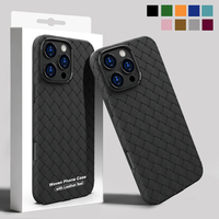 Coque tissée respirante en gros pour iPhone 16 15 – Style Ins, Étui tissé abordable, Luxe, Mode, Léger, pour téléphone portable