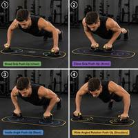 Bar Push-Up Terintegrasi Multifungsi Portabel dari Plastik dan Baja yang Tahan Lama untuk Latihan Kebugaran di Gym