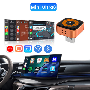 ตัวแปลง Carlinkit Carplay แบบมีสายเป็นไร้สาย รองรับ Car Play และ Android Auto รุ่น Mini Ultra6 เชื่อมต่ออัตโนมัติ อุปกรณ์เชื่อมต่อระบบ Infotainment สำหรับรถยนต์ - Product Image 1