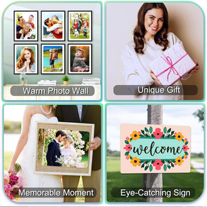 กรอบโลหะติดผนังสีขาวบริสุทธิ์ขนาด4x6, 10X15cm ตกแต่งห้องนอนห้องนั่งเล่น - Product Image 5