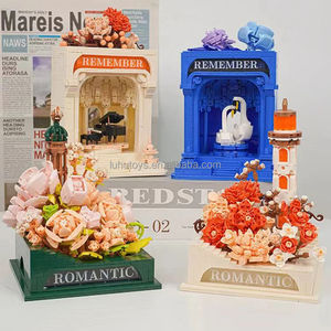 Romantique Rappelez-vous Éternelle Fleur Cygne Oiseau Pet Piano Musique Tour Phare Mini Blocs Briques Construction Jouet Cadeau - Product Image 6
