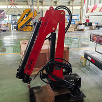 Grúa Hidráulica Pequeña de 1 Tonelada y 800 Kg, Grúa Telescópica Mini para Camioneta, Venta Directa de Fábrica en China