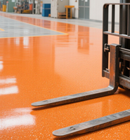Peinture de sol en marbre liquide résistante à l'usure, couleur sable, revêtement de sol époxy auto-nivelant pour béton, garage, sol, entrepôt