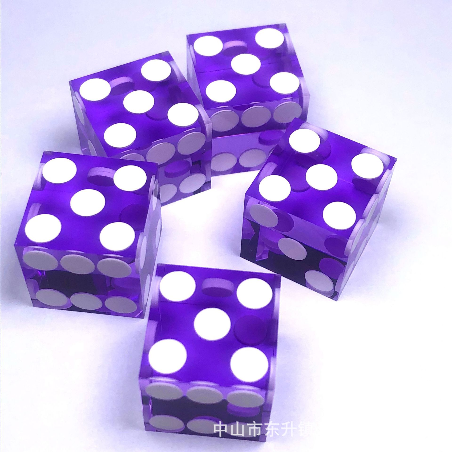 Transparent purple and white dots