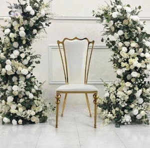 <span class=keywords><strong>Chaise</strong></span> de banquet moderne en acier inoxydable doré Tissu durable Restaurant Fêtes de mariage Hôtels Salons <span class=keywords><strong>Chaise</strong></span> d'hôtel en plein air - Product Image 3