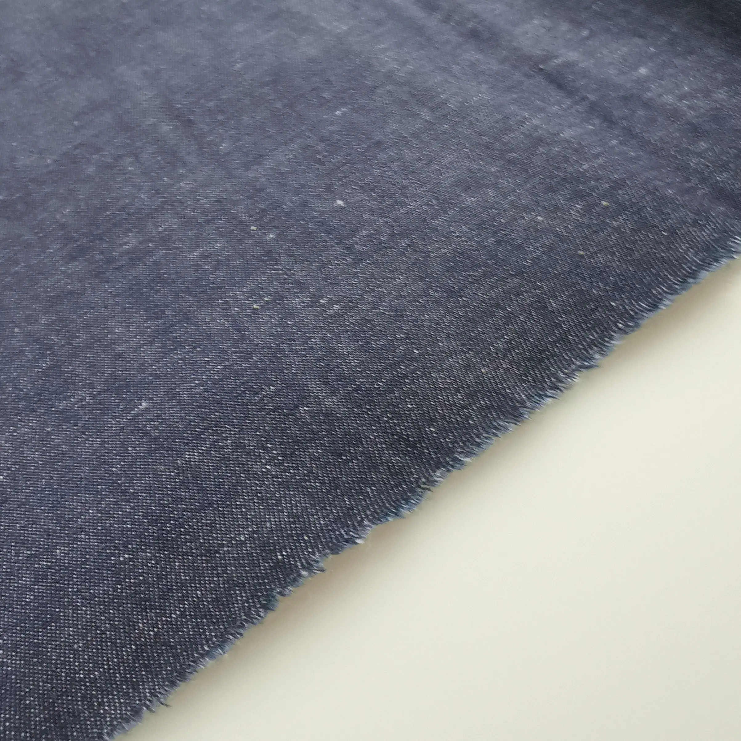 Tissu denim en coton peigné, extensible, bleu, pour jeans, offre spéciale,