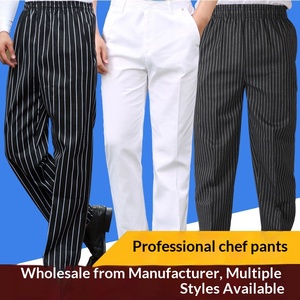 <span class=keywords><strong>Pantalon</strong></span> <span class=keywords><strong>de</strong></span> travail <span class=keywords><strong>de</strong></span> chef rayé en polyester pour hommes, prêt à expédier, taille élastique, noir, uniforme <span class=keywords><strong>de</strong></span> personnel <span class=keywords><strong>de</strong></span> service, gaufré - Product Image 2