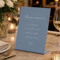 Support de table en acrylique en forme de L personnalisé, imprimé UV, porte-menu de bureau autoportant 14,5x21cm, résistant aux intempéries IP65 pour restaurant
