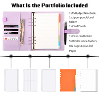 Grosir A6/A5 sampul perencana holografik PU Binder dengan Glitter 6 cincin Agenda sampul perencana anggaran
