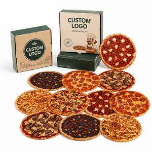 Bolsas y Cajas Redondas de Mylar Mate Grueso con Impresión Digital Personalizada, a Prueba de Olores, en Forma de <span class=keywords><strong>Pizza</strong></span>, Bolsas de Embalaje de Mylar de 3.5g - Product Image 1