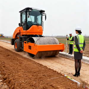 Mini rodillo vibratorio hidráulico de 5 toneladas y 6 toneladas con anguila doble, dos ruedas con maquinaria de construcción - Product Image 6