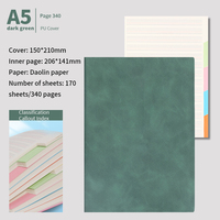 Vente en gros A5 Cahier d'écriture anglais d'entreprise Pages séparées Couture Reliure Papeterie Calendrier Livre