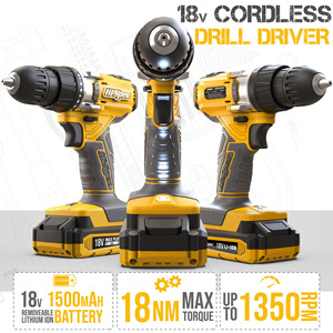 18V Cordless Drill Driver Tool Kit With Battery And Case For Home Maintenance - Product Image 2