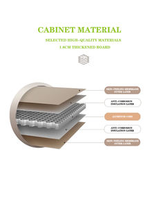 Meuble de cuisine extérieur moderne tout en aluminium, écologique, avec évier, armoire de base autoportante à double porte pour villa, salle à manger, patio, barbecue - Product Image 4