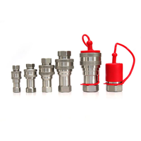 Couplage rapide pour excavatrice hydraulique ISO 7241B, raccord de tuyau à valve à aiguille hydraulique 3/4" NPT, coupleur rapide