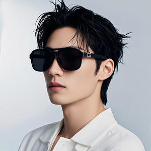 Lunettes de soleil transfrontalières pour hommes, monture carrée en PC, verres TAC polarisés UV400, type 3, transmission optimale - Product Image 4