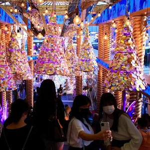 Vinh Quang mới PVC vải Cây giáng sinh ngoài trời giáng sinh trang trí cây lớn trong nhà lớn sảnh khách sạn thương mại Cây giáng sinh - Product Image 2