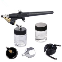 Kit d'aérographe cosmétique professionnel BT-138 à action simple pour l'art corporel, les ongles, buse en cuivre de 0,5 mm/0,8 mm, écologique, 22 CC