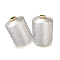 Fil teint 100 % polyester blanc brut DTY 75D/36F SIM FD doux fantaisie haute ténacité écologique recyclable antibactérien