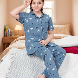 Conjunto de Pijama de Algodón Estampado para Niñas - Product Image 4
