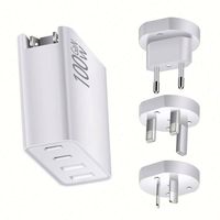 Nouveauté Chargeurs rapides pour téléphone portable PD 100W avec prise UK US EU AU, chargeur mural GAN 4 ports USB 100W