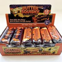 Sac mystère PU Halloween Butter Squishy à montée lente, jouet anti-stress souple à presser, motif citrouille et chauve-souris effrayant, cadeau surprise de fêtes