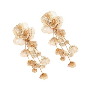 ต่างหูแบบยาวประดับพู่กิ่งไม้ดอกไม้สามมิติสไตล์ยุโรปอเมริกันย้อนยุค ดีไซน์เก๋ไก๋ โดดเด่นสะดุดตา - Product Image 5