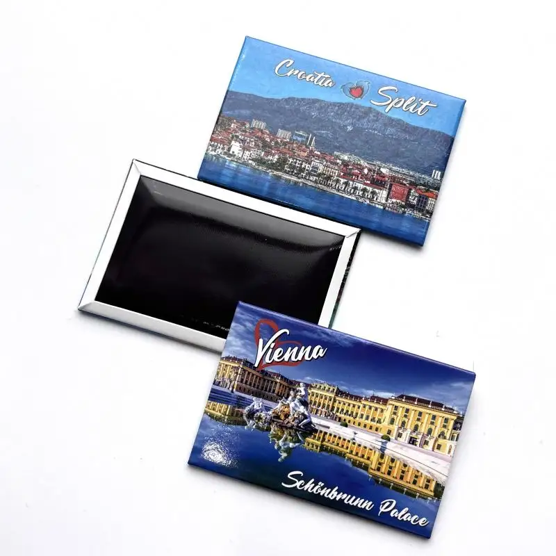 Werbeartikel Metall Argentinien Spanien Barcelona Portugal Stadt Design 80*53mm Zinn Kühlschrank Magnet Tourist Souvenir Magnete
