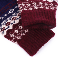 Nouveaux gants jacquard en acrylique pour femme, chauds, à doigts séparés, pour l'hiver, pour usage quotidien et extérieur