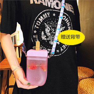 ホットポップシクル型300mlトマトドス・デ・アグア飲料カップ子供用BPAフリー旅行学校子供用プラスチック製水筒ストロー付き - Product Image 4
