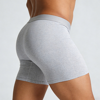 Sous-vêtements chinois en modal pour hommes, doux, respectueux de la peau, respirants, anti-humidité, sans étiquette, taille élastique, confort toute la journée